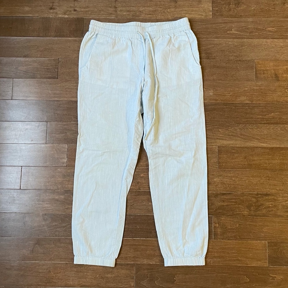 J. Crew Light Blue Seersucker Pants
